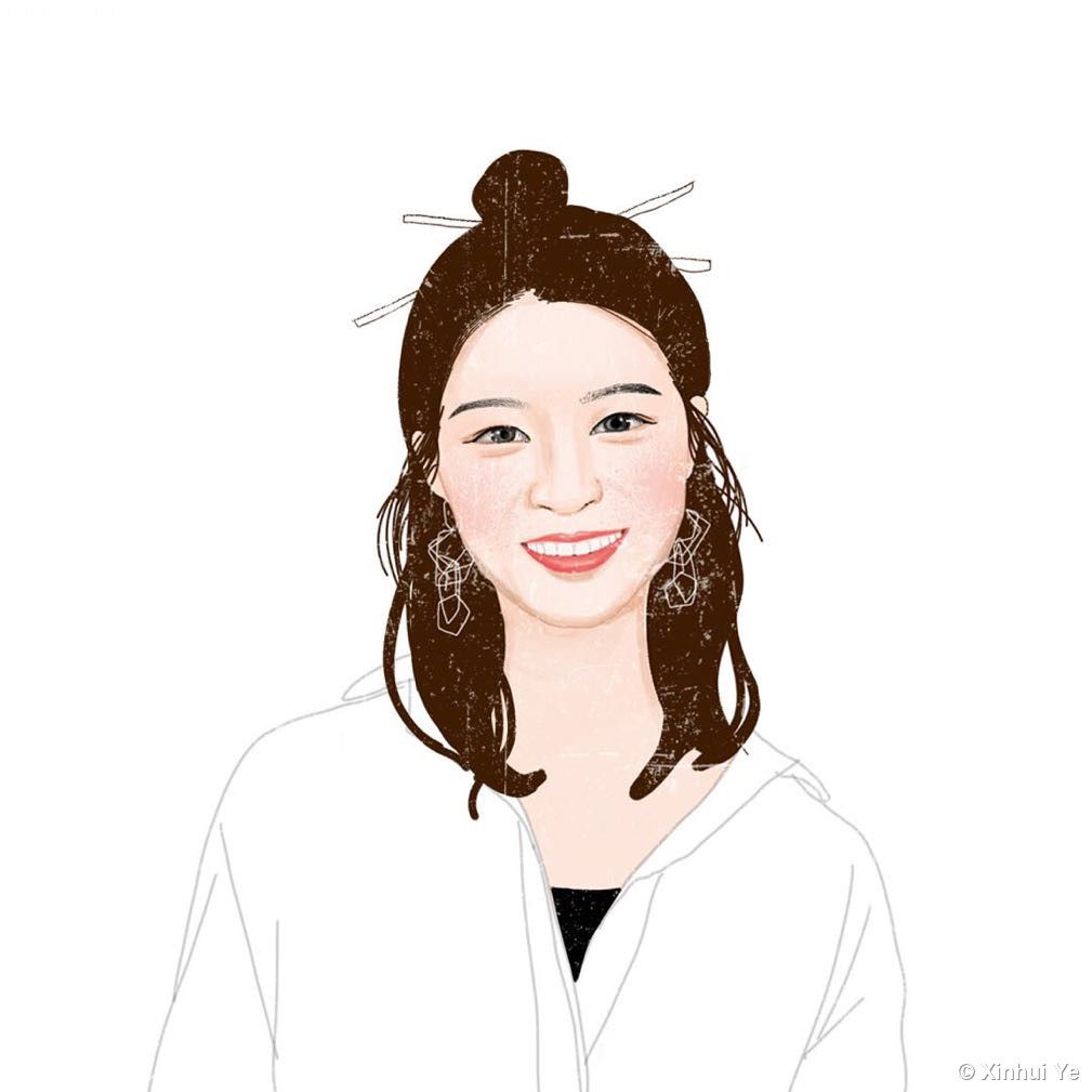 Illustrated portrait of Xinhui Ye